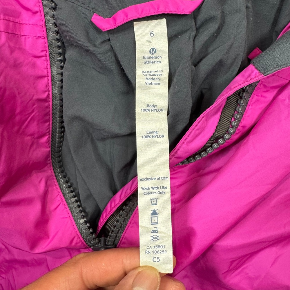 Lululemon No Rain No Gain Jacket Paris Pink Women 6 Windbreaker Gorpcore - Picture 5 of 9